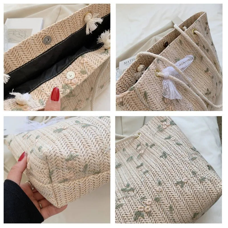 Bolso tote con estampado floral