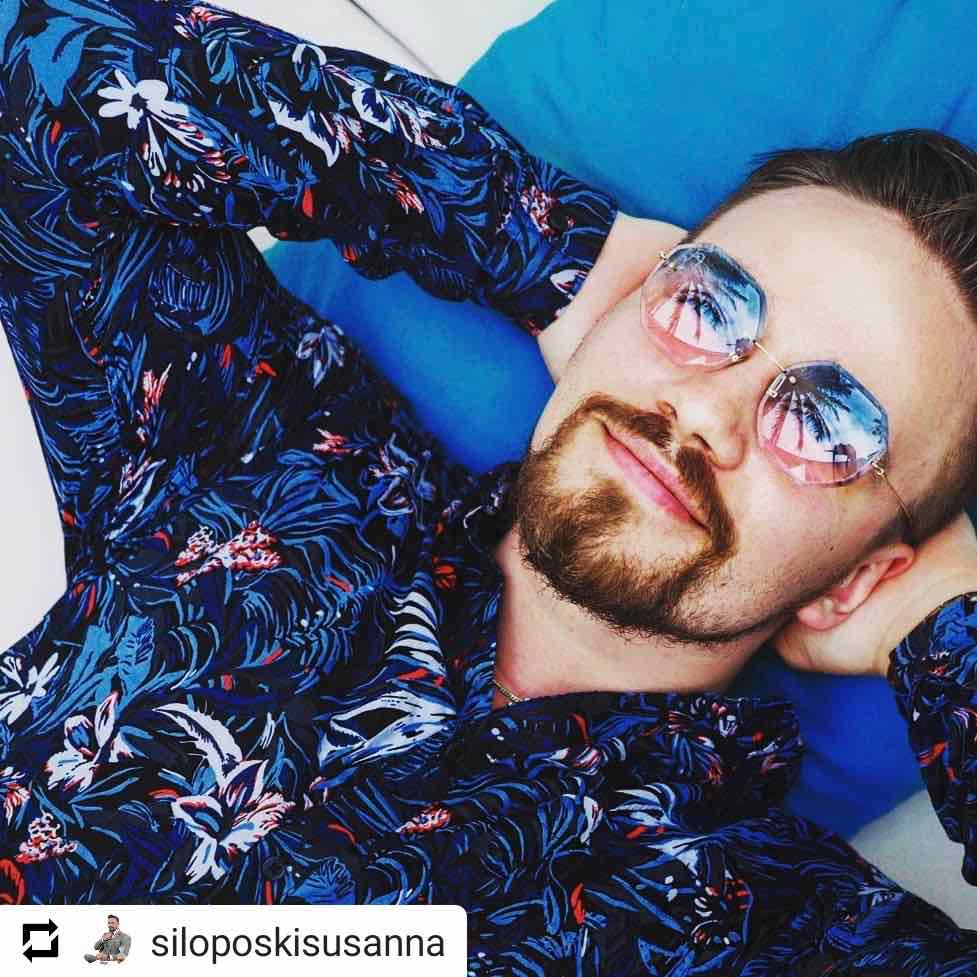 Gafas Rosas Azulado Diamante