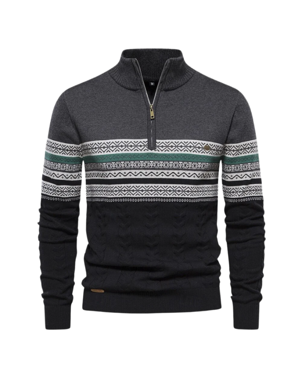 Jersey  de algodón con cremallera y estampado