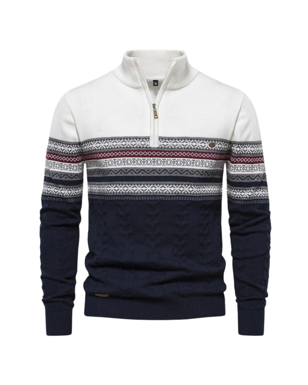 Jersey  de algodón con cremallera y estampado