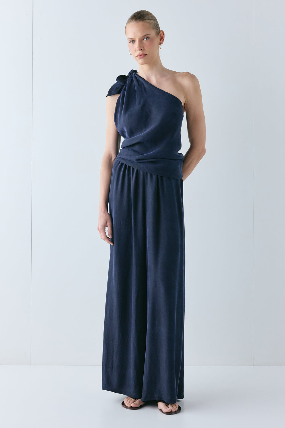 Top Celeste Azul Marino