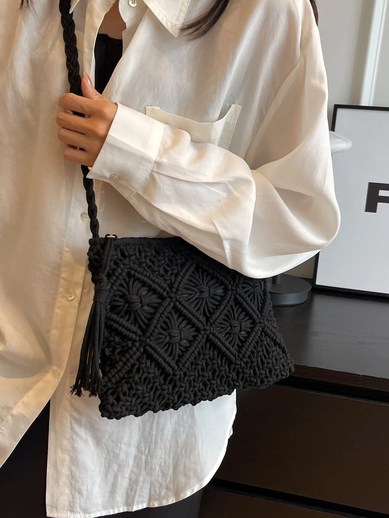 Bolso cruzado de tela