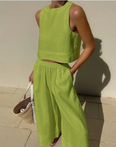 Amanda | Conjunto de verano de lino
