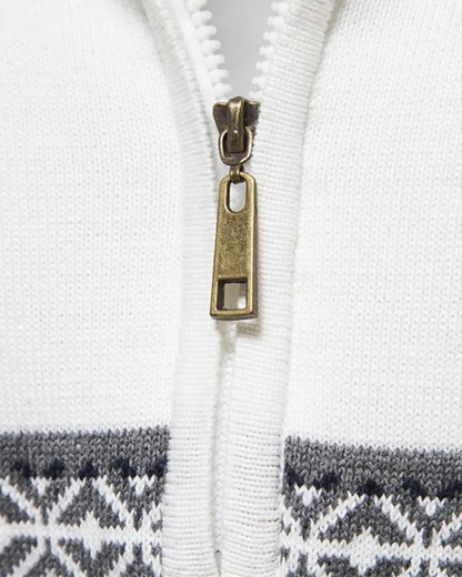 Jersey  de algodón con cremallera y estampado