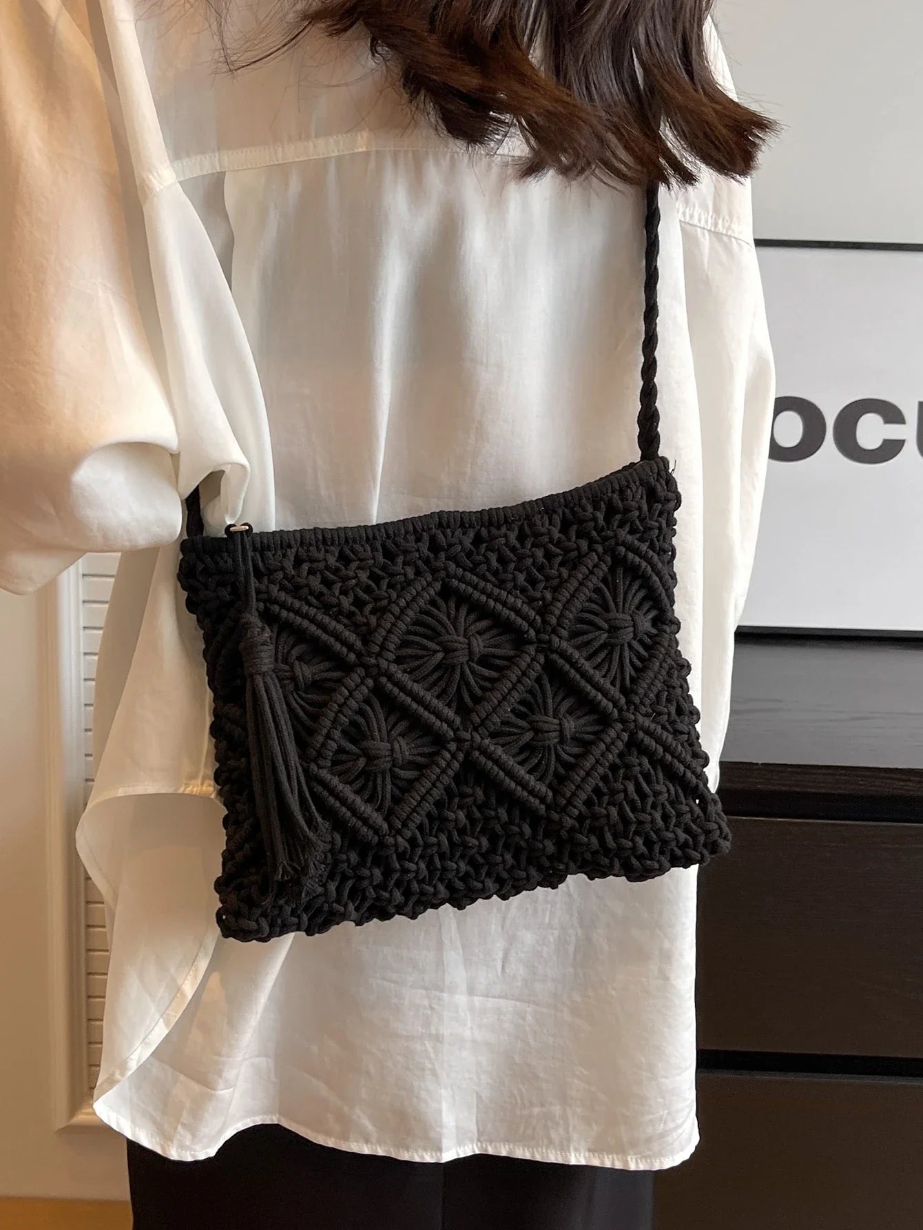 Bolso cruzado de tela