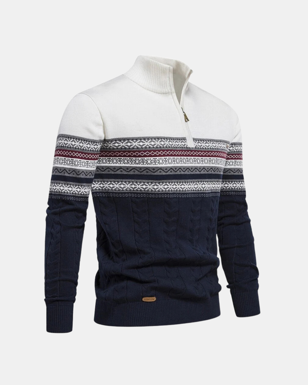 Jersey  de algodón con cremallera y estampado