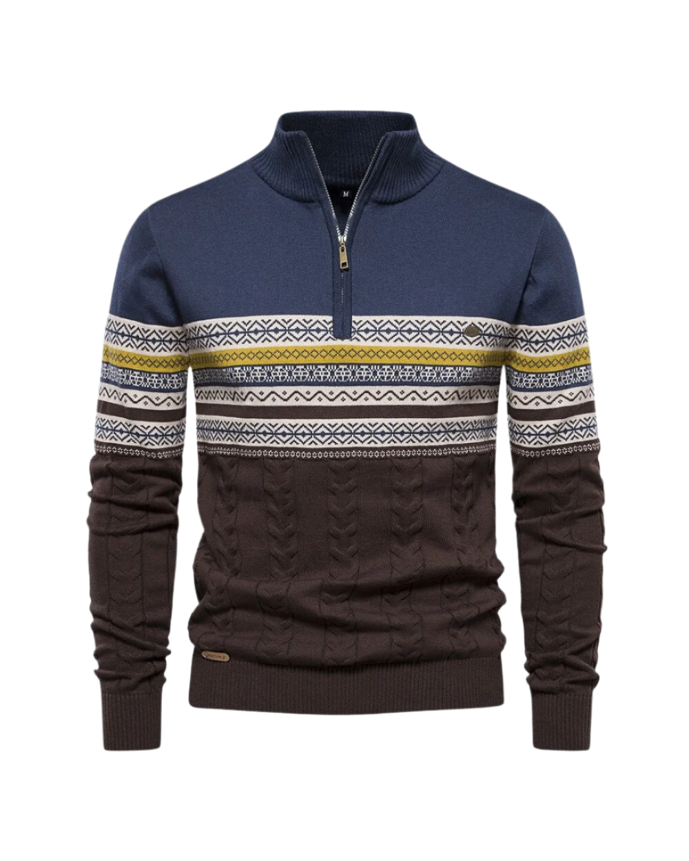Jersey  de algodón con cremallera y estampado