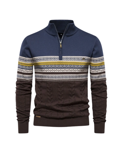 Jersey  de algodón con cremallera y estampado