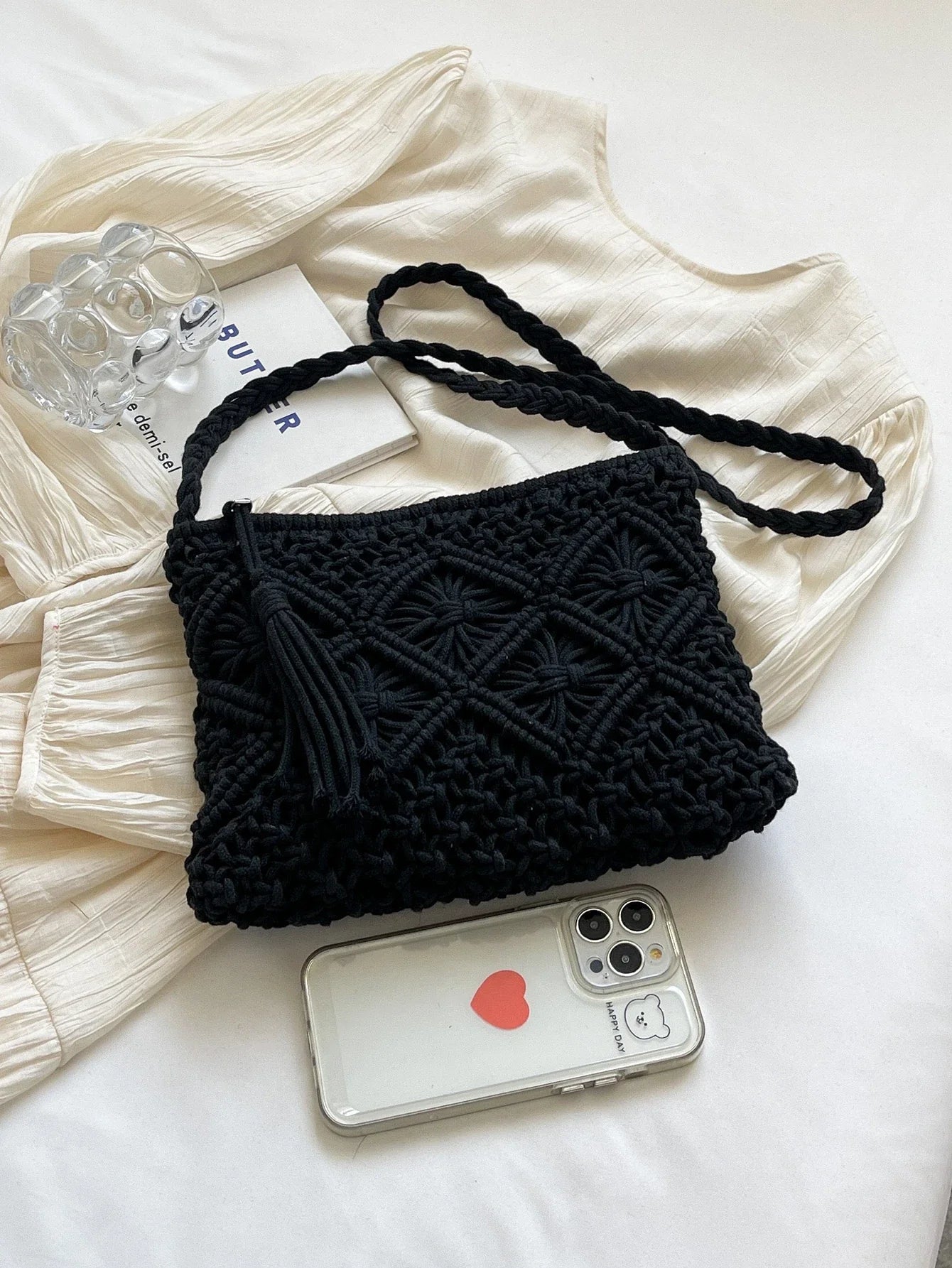 Bolso cruzado de tela