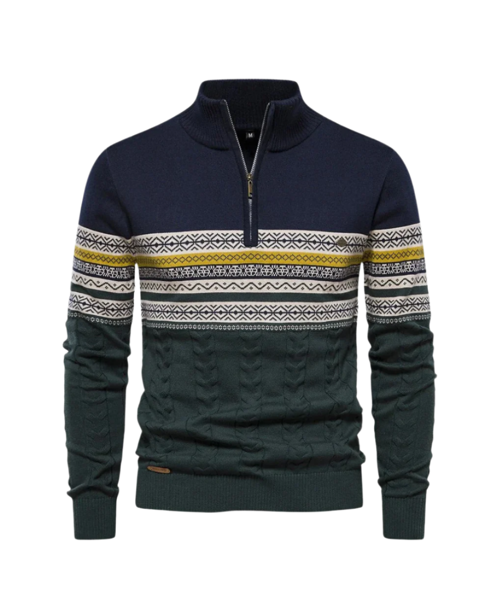 Jersey  de algodón con cremallera y estampado