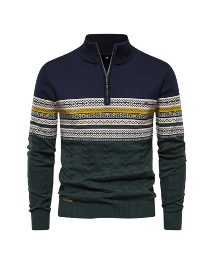 Jersey  de algodón con cremallera y estampado