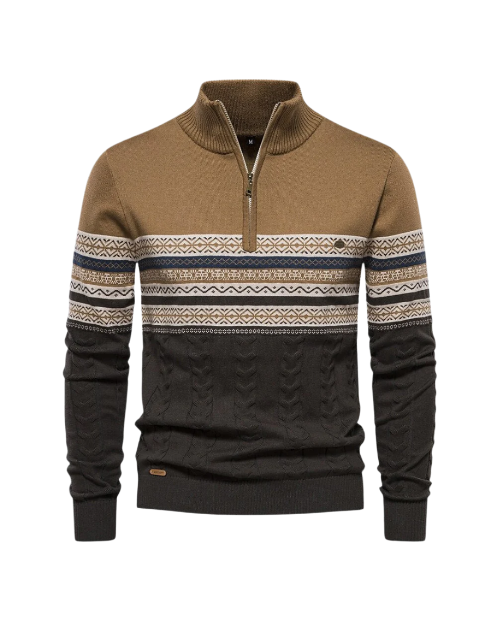 Jersey  de algodón con cremallera y estampado