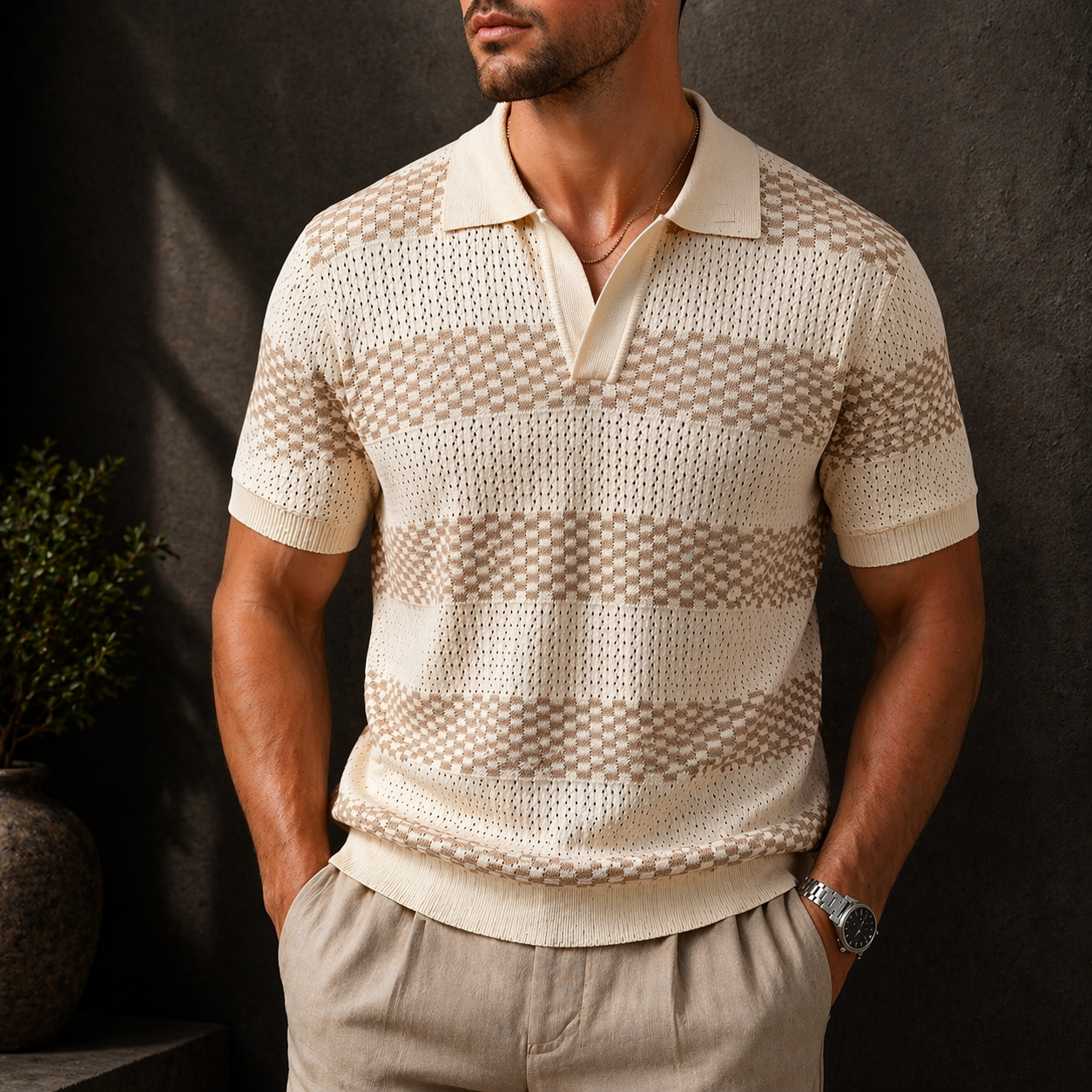 Aldridge | Polo de punto vintage
