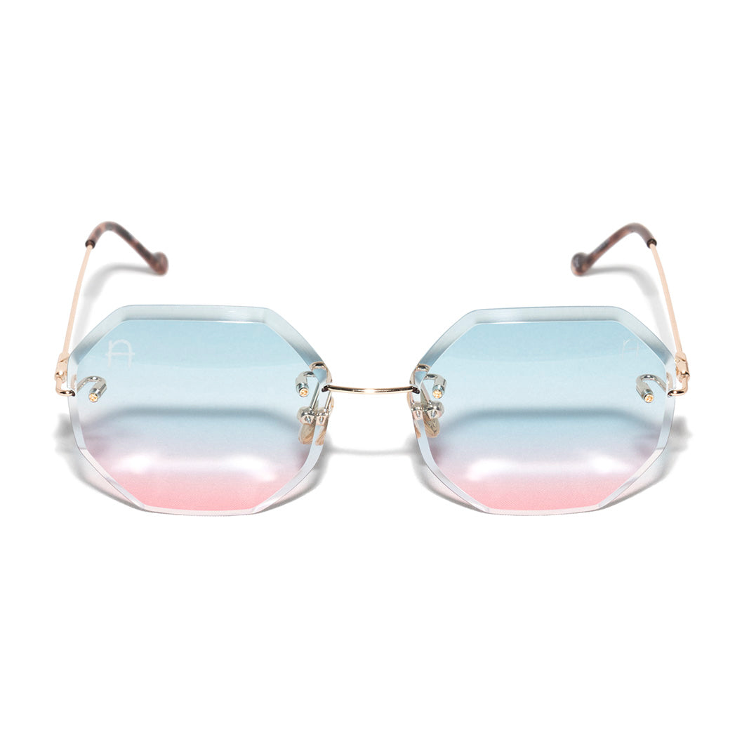 Gafas Rosas Azulado Diamante