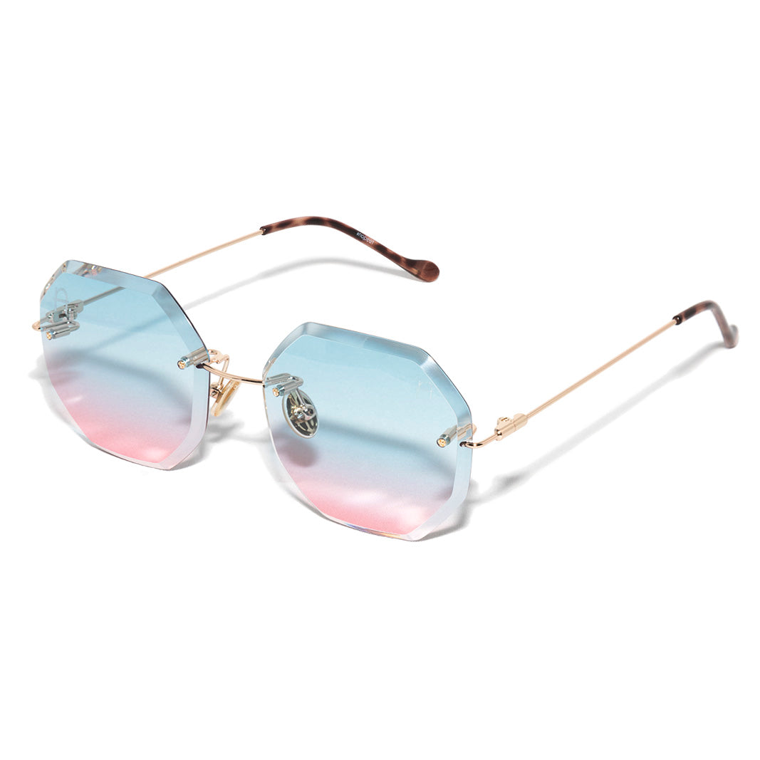 Gafas Rosas Azulado Diamante