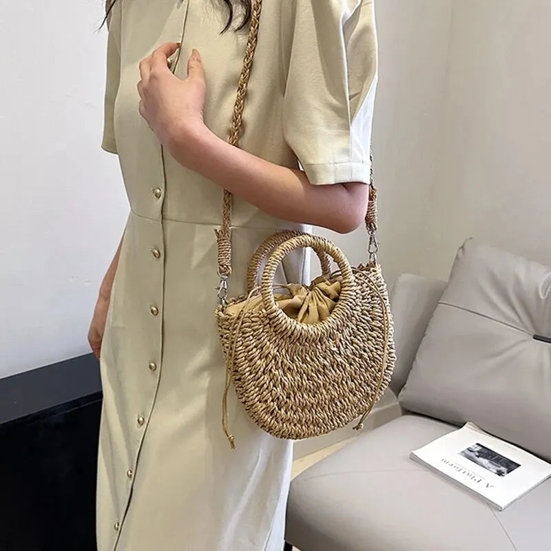 Bolso bandolera de paja