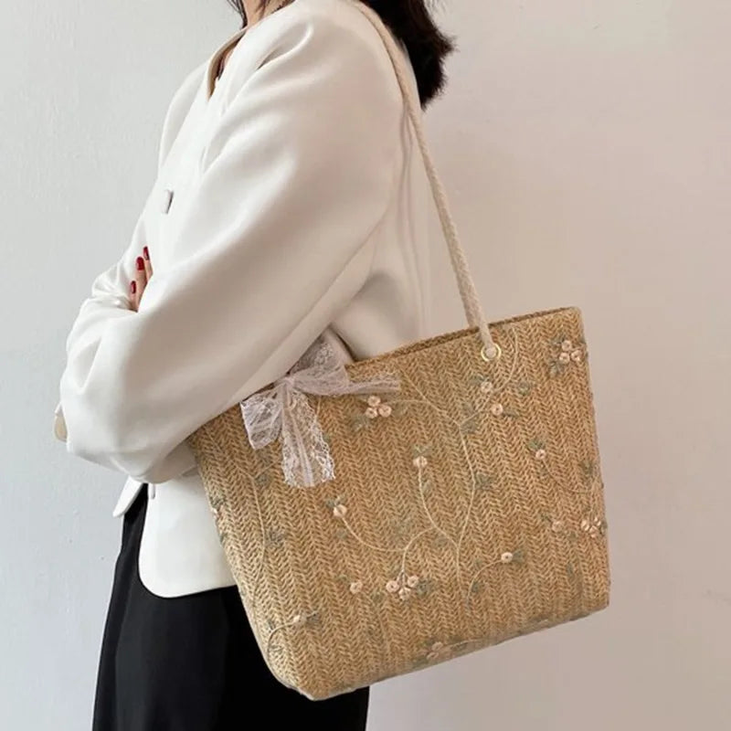 Bolso tote con estampado floral