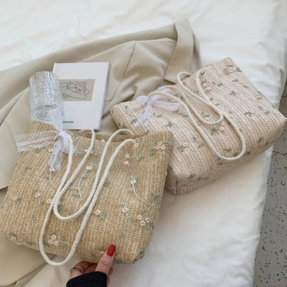 Bolso tote con estampado floral