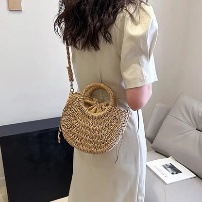 Bolso bandolera de paja