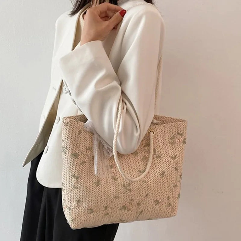 Bolso tote con estampado floral