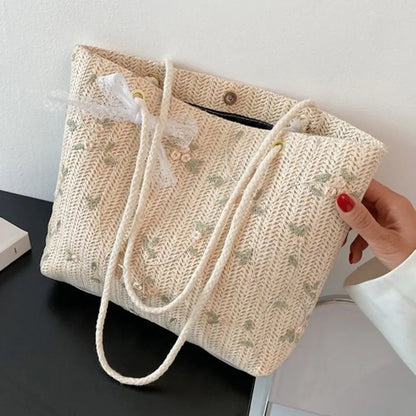 Bolso tote con estampado floral