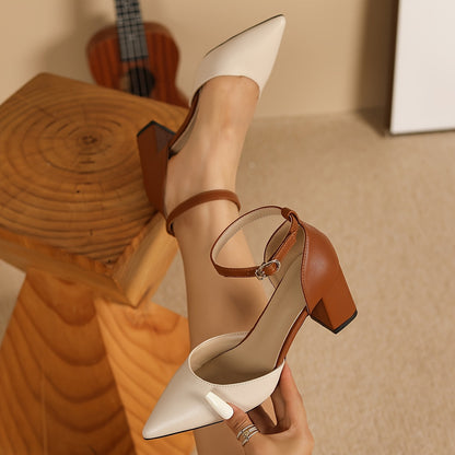 Marielle | Tacones con tiras bicolores