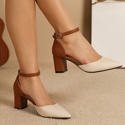 Marielle | Tacones con tiras bicolores