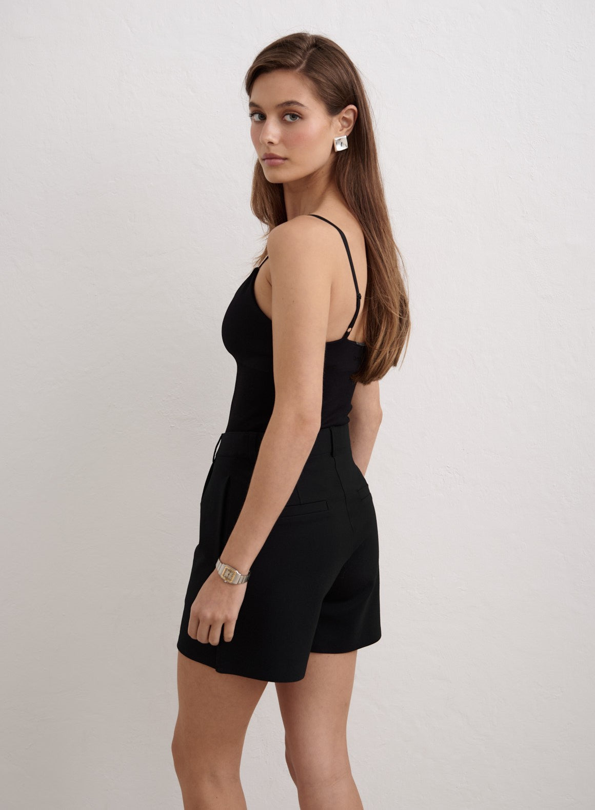 Bermudas negras de lujo