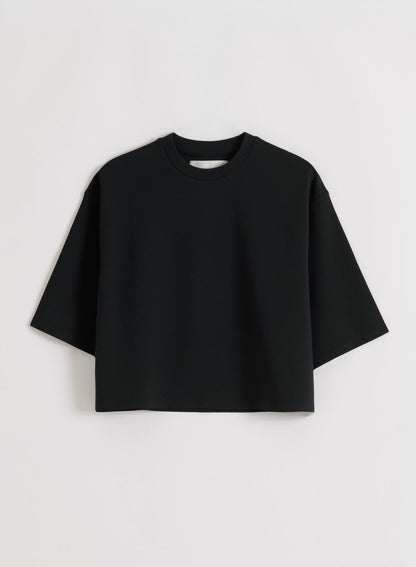 Black Luxe Boxy Short Sleeve