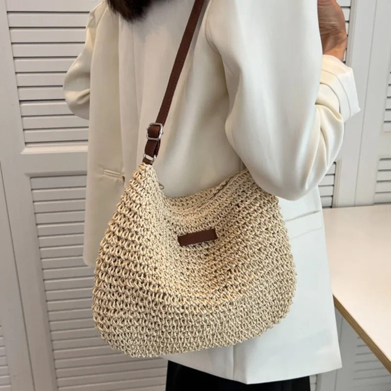 Bolso cruzado de paja