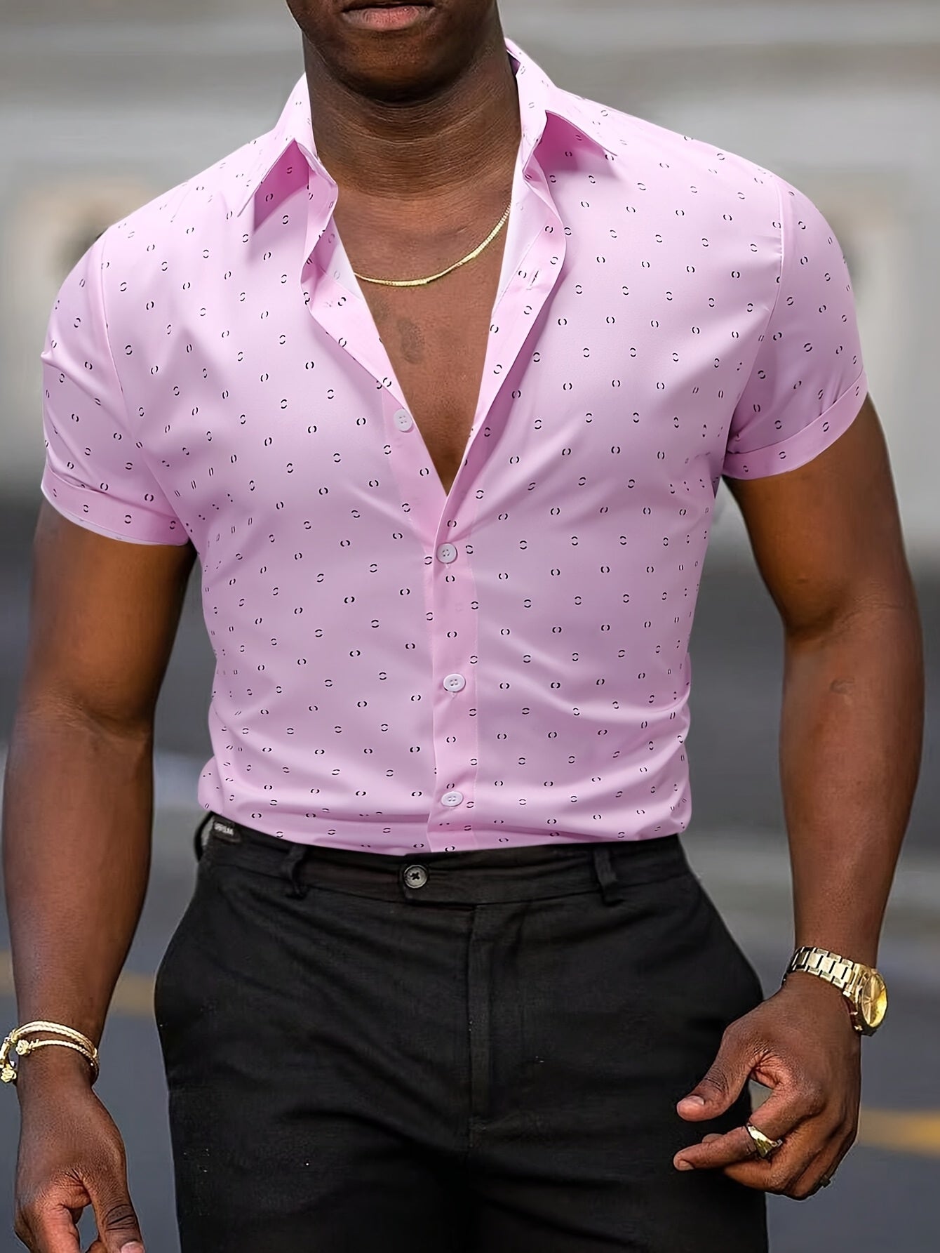 Elegante camisa de manga corta