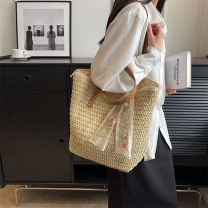 Bolso tipo tote con estilo rústico