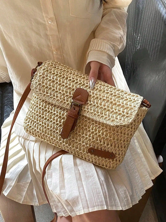 Bolso bandolera de paja