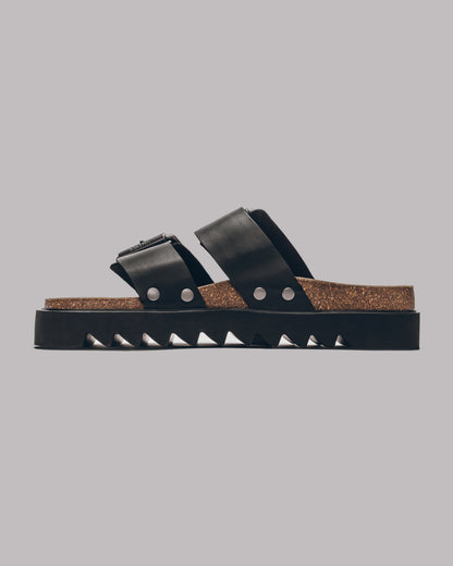 Sandalias de cuero con hebilla