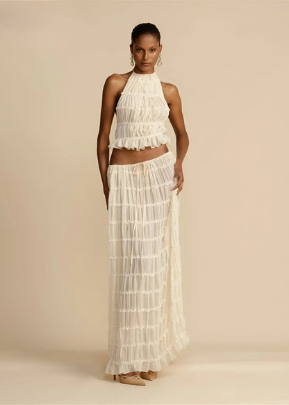 Leire | Conjunto de top con tirantes y falda