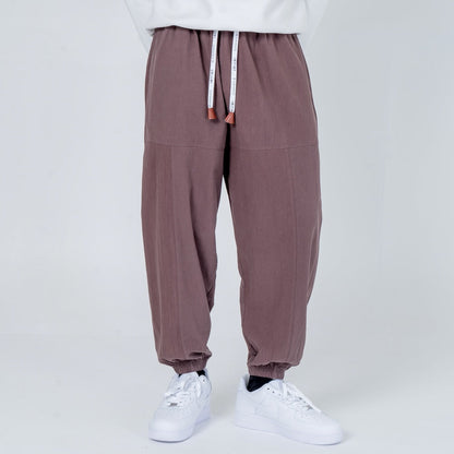 Shao - Pantalones harem cómodos de algodón