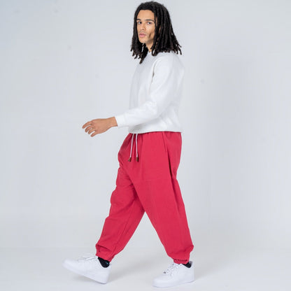 Shao - Pantalones harem cómodos de algodón