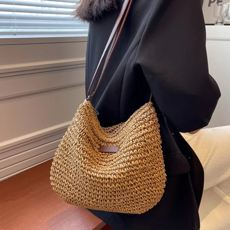 Bolso cruzado de paja