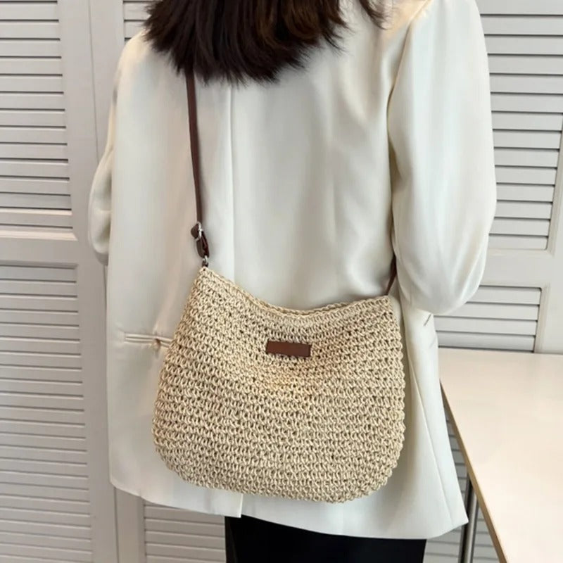 Bolso cruzado de paja